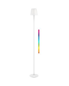 Goobay oppladbar LED-gulvlampe for innendørs / utendørs, RGBW, dimbar, 122 cm - Hvit