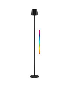 Goobay oppladbar LED-gulvlampe for innendørs / utendørs, RGBW, dimbar, 122 cm - Svart