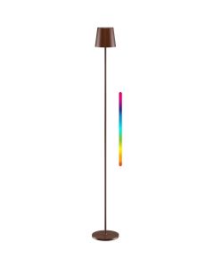 Goobay oppladbar LED-gulvlampe for innendørs/utendørs, RGBW, dimbar, 122 cm - kobberfarget