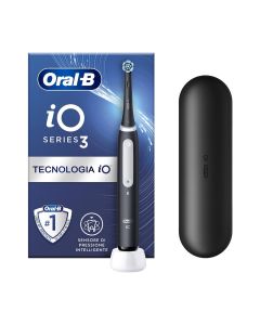 Oral-B iO Series 3 elektrisk tannbørste med reiseetui – Matt svart