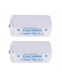 AA-batteri til batteriadapter for D-størrelse – 2 stk.
