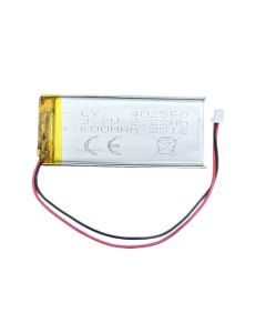 Li-ion-batteri til LED-skapbelysning/lysstang – 3,7 V, 600 mAh 