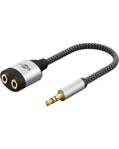 Goobay jack-splitter 3,5 mm, 1 hann til 2 hunn, stereo – 0,18 m