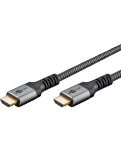Goobay Soft HDMI-kabel med Ethernet, tekstil, 4K/60 Hz – 2 m