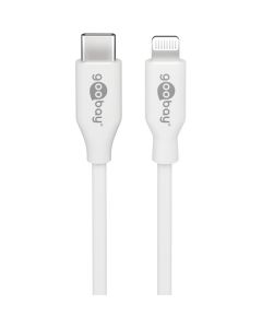 USB-C 2.0 til Lightning-lade- og datakabel, MFI, hvit, 0,5 m