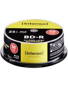 Intenso® Blu-Ray, 6x hastighet, 50 GB – 25 stk.