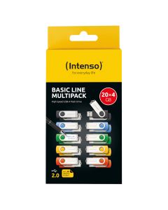 Intenso® 20 x 4 GB USB-minnepinner – multipakke