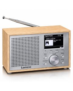 Lenco DAR-017WH DAB+/FM-radio med Bluetooth og LCD-skjerm