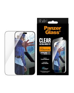 PanzerGlass® Skjermbeskyttelse Apple iPhone 17 | 18 Pro Max | Ultra-Wide Fit