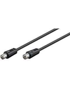 Antennekabel, sort, 7,5m