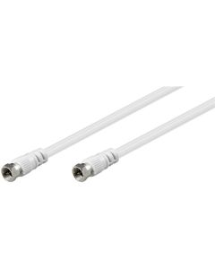 SAT kabel, hvid, 2,5m - F han -F han
