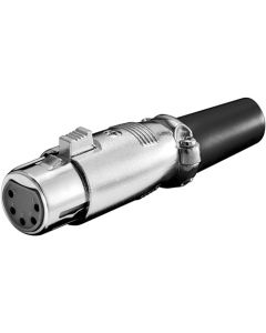 Microfon jack, 5-pins, guldpin