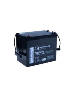 Q-Batteries 12LS-75 / 12V - 75Ah 10-års AGM batteri