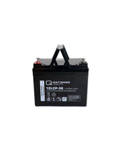 Q-Batteries 12LCP-36 12V 36Ah deep cycle AGM batteri (Forbrugsbatteri)