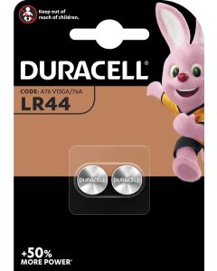 DURACELL LR44 / A76 / AG13 / LR1154 - knapcelle batterier - alkaline - 2 stk.