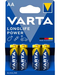 VARTA LONGLIFE POWER AA / LR06 BATTERIER (4 stk)