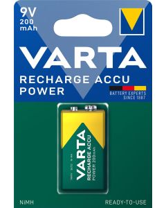 VARTA Power Accu E-Block E / 9V / R22 (1 stk.) 200 mAh batteri