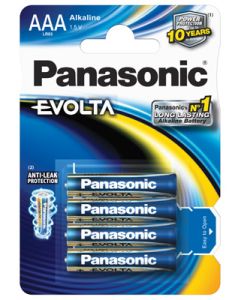 Panasonic Evolta Alkaline AAA / LR03 / Mikrobatterier 4 stk.
