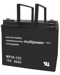 Multipower 12V 36Ah Batteri til elektriske kjøretøy