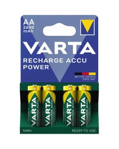 VARTA 2600 mAh AA / R06 / Mignon Professional Oppladbare batterier (4 stk.)