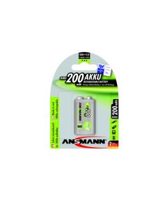 Ansmann max-E PP3 / E / 9V oppladbart batteri (1 stk.) 200mAh