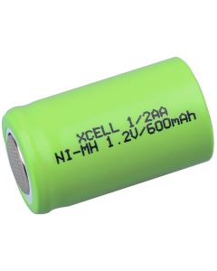 1/2 AA Oppladbart batteri 600mAh Ni-MH