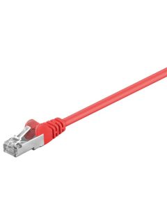 CAT 5e patchkabel, F/UTP, rød, 0,5m