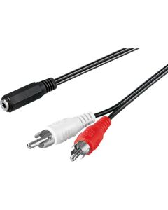 3,5mm 2x RCA adapter kabel 1,4m
