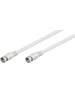SAT kabel, hvid, 5m - F han -F han