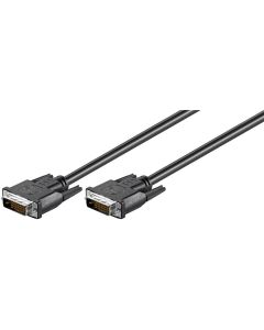 DVI-D FullHD kabel dual link, sort, 2m,