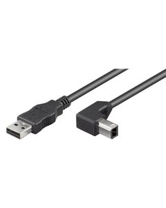 USB 2,0 Hi-Speed kabel, sort, 2m,