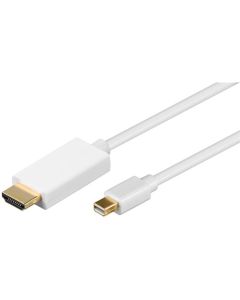 mini DisplayPort til HDMI adapter kabel 1,2 hvit 1m