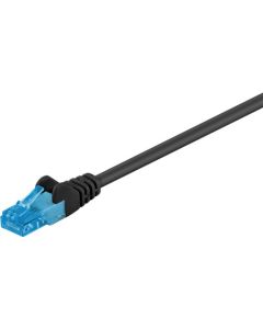 CAT 6a patchkabel U/UTP, sort, 0,25 m