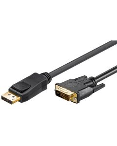 DisplayPort to DVI-D adapterkabel 1,2 sort 2m - blister