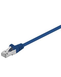 CAT 5e patchkabel, SF/UTP, blå, 2m
