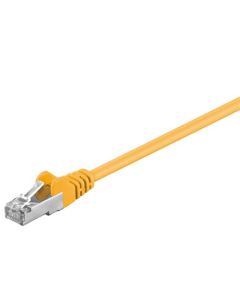CAT 5e patchkabel, SF/UTP, gul, 2m