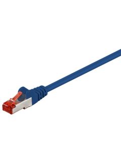 CAT 6 patchkabel S/FTP (PiMF), blå, 0,5m