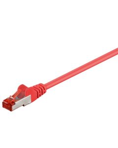CAT 6 patchkabel S/FTP (PiMF), rød, 1m