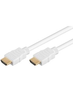 High Speed HDMI kabel med Ethernet hvit 0,5m