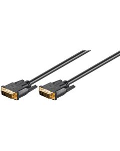 DVI-I FullHD kabel dual link, sort, 3m,