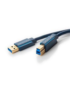 Clicktronic Casual USB 3,0 kabel 0,5m - high-speed datakabel med A/B stikk
