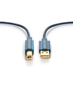 Clicktronic Casual USB 2,0 kabel 1,8m - datakabel med A/B stikk