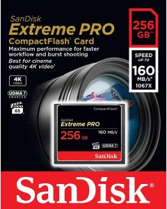 SanDisk Extreme CF Pro Hukommelseskort 256GB UDMA 7