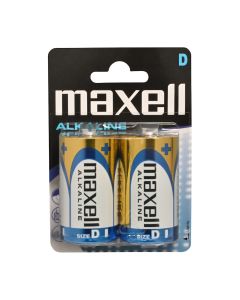 Maxell Long life Alkaline D / LR20 batterier - 2 stk.