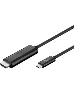 USB-C- HDMI Adapterkabel 4k60Hz, 1,80m, sort