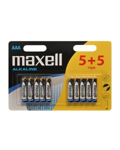 Maxell Long life alkaliske AAA / LR 03 batterier - 10 stk.