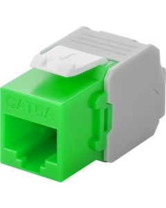 CAT 6a KeyStone RJ45 jack, ikke avskjermet, grønn-hvit