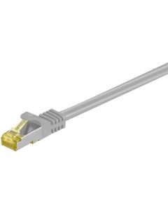 RJ45 patch cord S/FTP (PiMF), m/ CAT 7 kabel, grå, 0,25m
