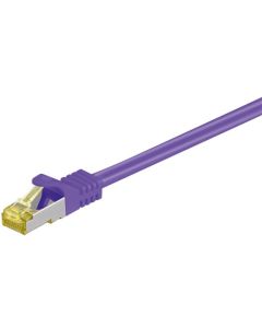RJ45 patch cord S/FTP (PiMF), m/ CAT 7 kabel, violett, 0,25m