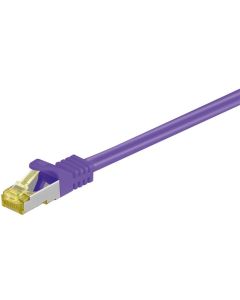 RJ45 patch cord S/FTP (PiMF), m/ CAT 7 kabel, violett, 1m